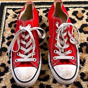 RED CONVERSE ALL STAR SNEAKERS SIZE 5